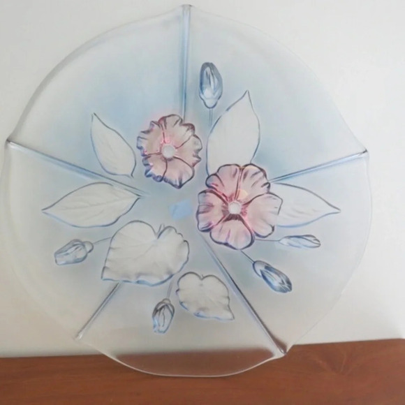 Mikasa Crystal Calypso cake plate 13 1/2" Original Walther Glass - Picture 1 of 2
